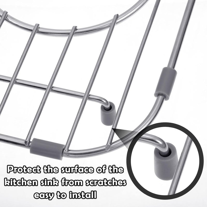 Romooa 60 Pieces Rubber Feet for Grid Sink Protector Rubber Grid Kitchen Sink Wire Protective Rack Feet Grate Wire Bumper Replacement Protector Parts for Kitchen Rack(Grey) - Image 4